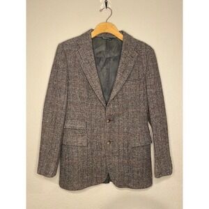 Polo Ralph Lauren Herringbone Blazer Sport Coat Equestrian Wool Brown size 20